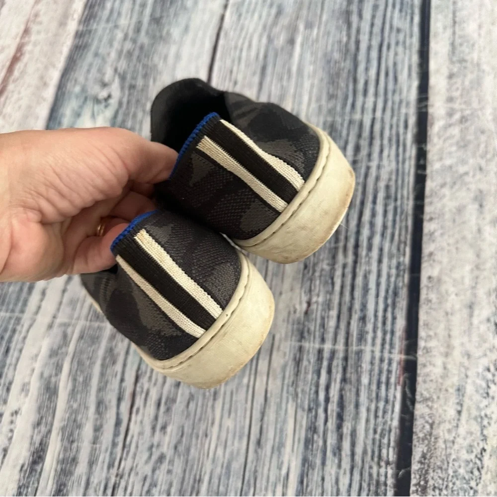 Rothy’s Gray Camo Slip on Sneakers